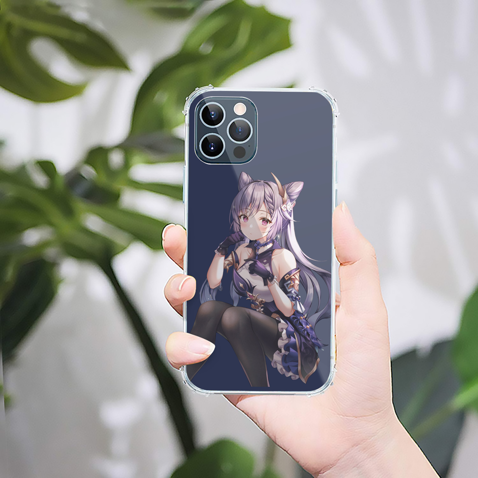 げんし神 刻晴 こくせい genshin Kokusei 【iPhone 12シリーズ対応】透明スマホケース（クリアソフトケース）